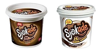 IKKE VOLDSOMT STOR FORSKJELL: Den originale Sjokade-varianten bidrar med 5,2 sukkerbiter per porsjon á 20 gram (1 spiseskje), mens Sjokade med 25% mindre sukker bidrar med 4,3 sukkerbiter per porsjon. IKKE VOLDSOMT STOR FORSKJELL: Den originale Sjokade-varianten bidrar med 5,2 sukkerbiter per porsjon á 20 gram (1 spiseskje), mens Sjokade med 25% mindre sukker bidrar med 4,3 sukkerbiter per porsjon.
