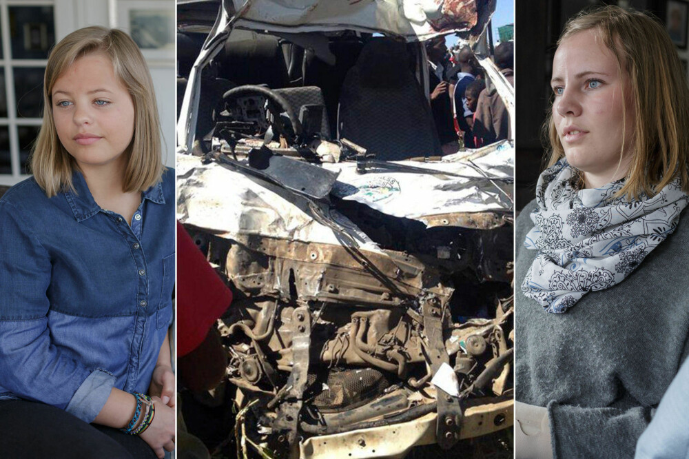 Sunniva Thingnes Leira (t.v.) og Marte Kristine Flaten frå Førde overlevde bussulykka i Kenya i februar. Sunniva Thingnes Leira (t.v.) og Marte Kristine Flaten frå Førde overlevde bussulykka i Kenya i februar.