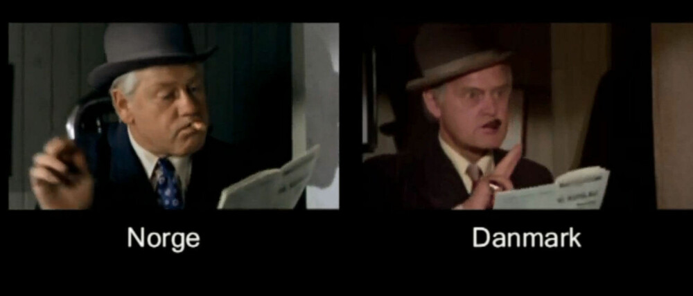 DANSK: Olsenbanden føles som typisk norsk, men egentlig er filmene basert på danske Olsenbanden. Noen scener er nesten identiske som i originalfilmene. DANSK: Olsenbanden føles som typisk norsk, men egentlig er filmene basert på danske Olsenbanden. Noen scener er nesten identiske som i originalfilmene.