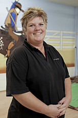 DOMMER OG MOTIVATOR: Aktivitetsleder Lena Horvi. DOMMER OG MOTIVATOR: Aktivitetsleder Lena Horvi.
