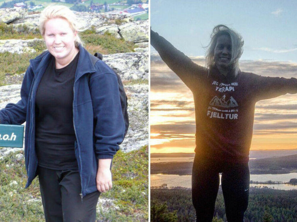 FØR OG NÅ: - Jeg hadde det bra før, men har det bedre nå, sier Kamilla. Hun la om livsstilen i 2011, og konkurrerer nå i styrkeløft. FØR OG NÅ: - Jeg hadde det bra før, men har det bedre nå, sier Kamilla. Hun la om livsstilen i 2011, og konkurrerer nå i styrkeløft.