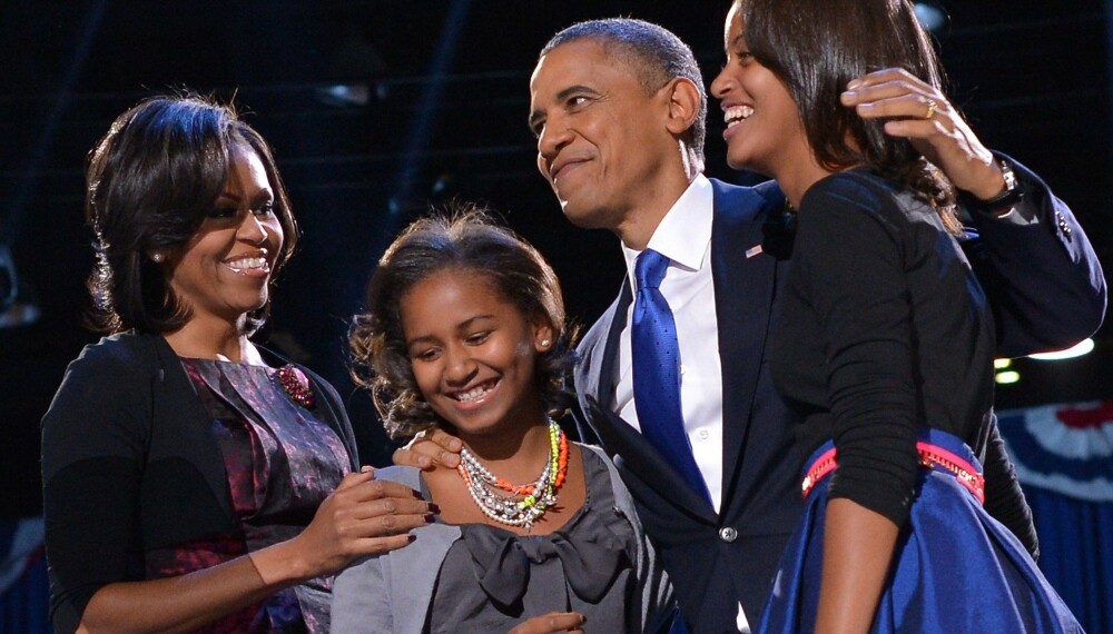 ANDRE RUNDE: Familien Obama da han ble gjenvalgt til president. ANDRE RUNDE: Familien Obama da han ble gjenvalgt til president.