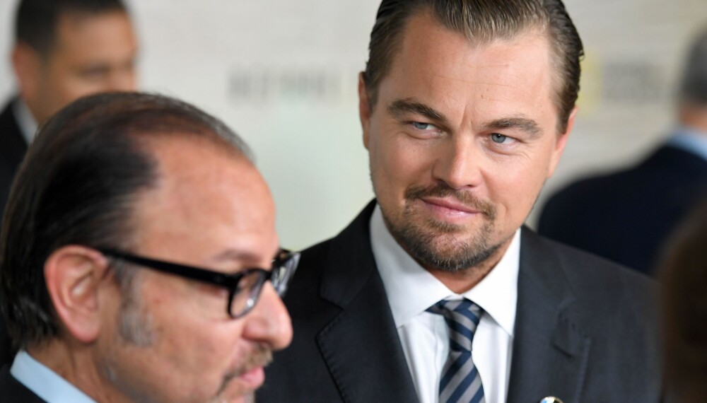 STEVENS: Produsent Fisher Stevens (til venstre) sammen med Leonardo DiCaprio i forbindelse med lanseringen av National Geographics fremvisning av Before The Flood i FN 20. oktober. STEVENS: Produsent Fisher Stevens (til venstre) sammen med Leonardo DiCaprio i forbindelse med lanseringen av National Geographics fremvisning av Before The Flood i FN 20. oktober.