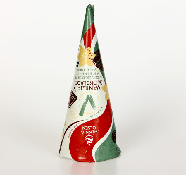 Krone-is Vegan fra Hennig-Olsen. Krone-is Vegan fra Hennig-Olsen.