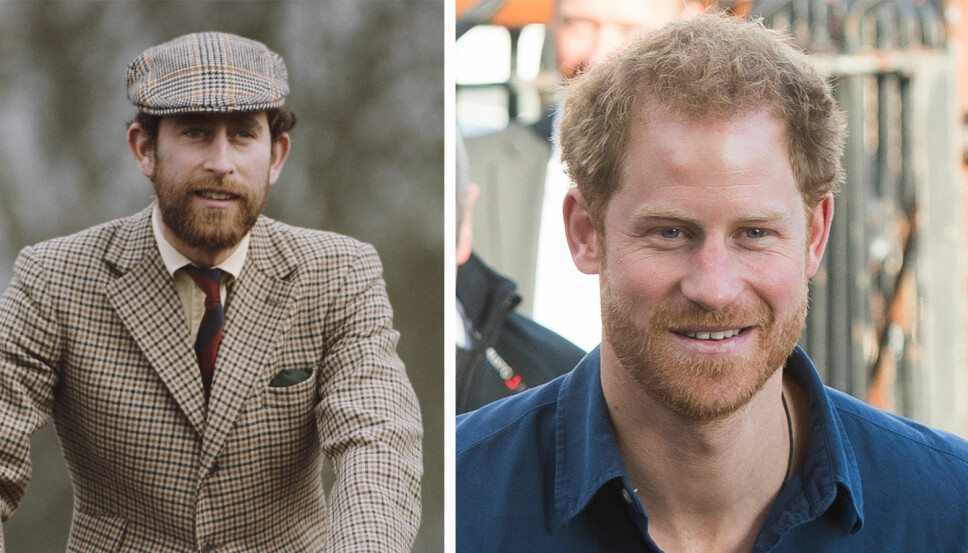 LITT ANNEN STIL: Det har i årevis sirkulert rykter om at prins Charles ikke er den biologiske faren til prins Harry. Men med skjegg og et litt skjevt smil er ikke prins Charles så ulik hvordan prins Harry ser ut i dag. Her fra Badminton Horse Trials i 1976. LITT ANNEN STIL: Det har i årevis sirkulert rykter om at prins Charles ikke er den biologiske faren til prins Harry. Men med skjegg og et litt skjevt smil er ikke prins Charles så ulik hvordan prins Harry ser ut i dag. Her fra Badminton Horse Trials i 1976.