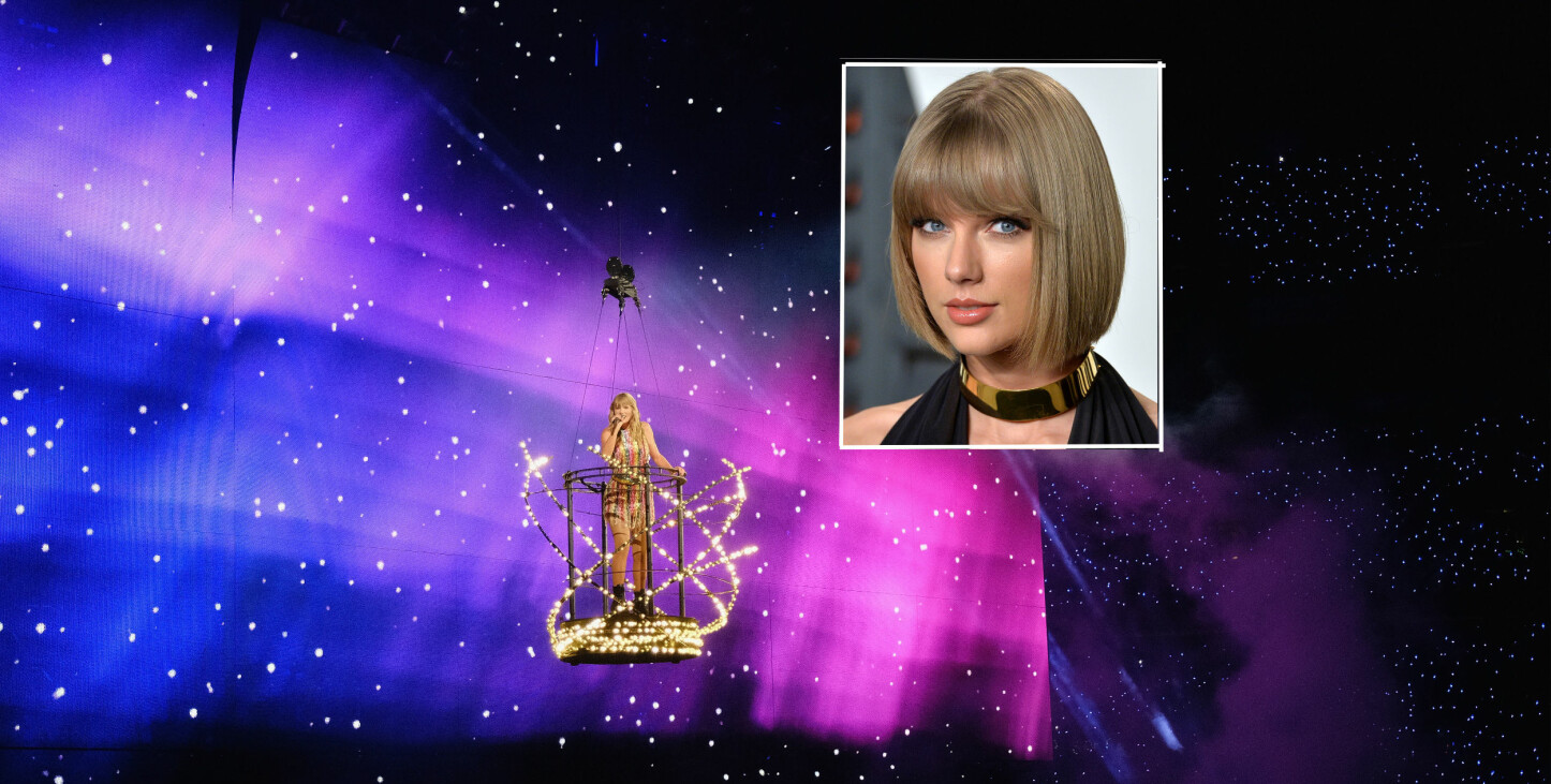 <b>TRØBBEL: </b>Alt gikk etter planen da Taylor Swift holdt konsert i Philadelphia nylig. Under konserten ble Swift sittende fast i en kurv som skulle ta henne svevende over publikum. Her et bilde fra en konsert der teknikken fungerte perfekt. <b>TRØBBEL: </b>Alt gikk etter planen da Taylor Swift holdt konsert i Philadelphia nylig. Under konserten ble Swift sittende fast i en kurv som skulle ta henne svevende over publikum. Her et bilde fra en konsert der teknikken fungerte perfekt.