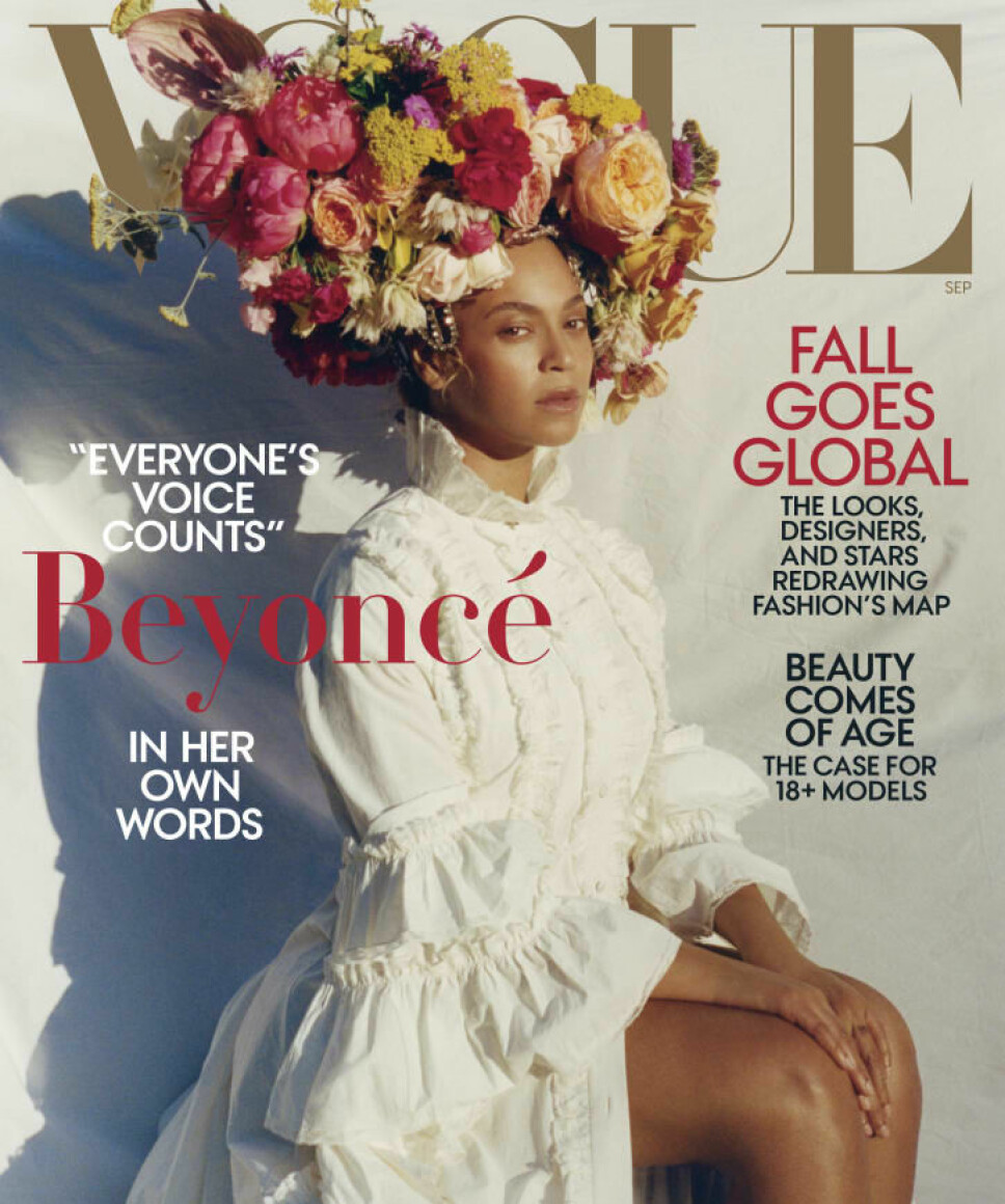 I VOGUE: Beyoncé på forsiden av septemberutgaven til Vogue. I VOGUE: Beyoncé på forsiden av septemberutgaven til Vogue.