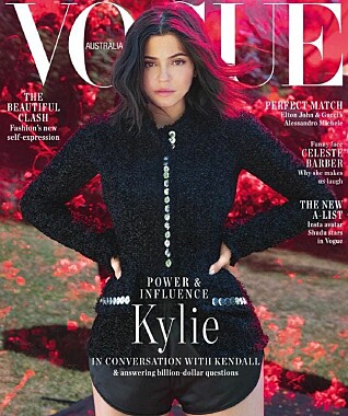 Kylie Jenner på forsiden av Vogue Australia Kylie Jenner på forsiden av Vogue Australia