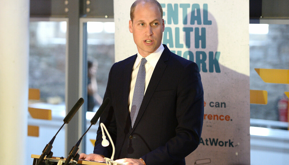 Prins William taler under Mental Health-prosjektet. Prins William taler under Mental Health-prosjektet.