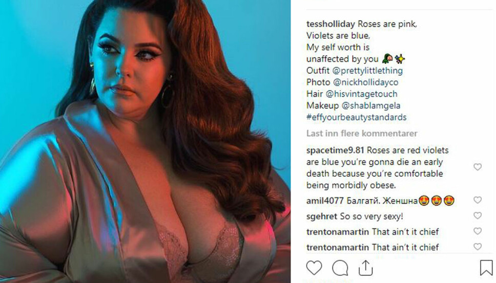 TRUET PÅ LIVET: Den kjente plus size-modellen Tess Holliday TRUET PÅ LIVET: Den kjente plus size-modellen Tess Holliday