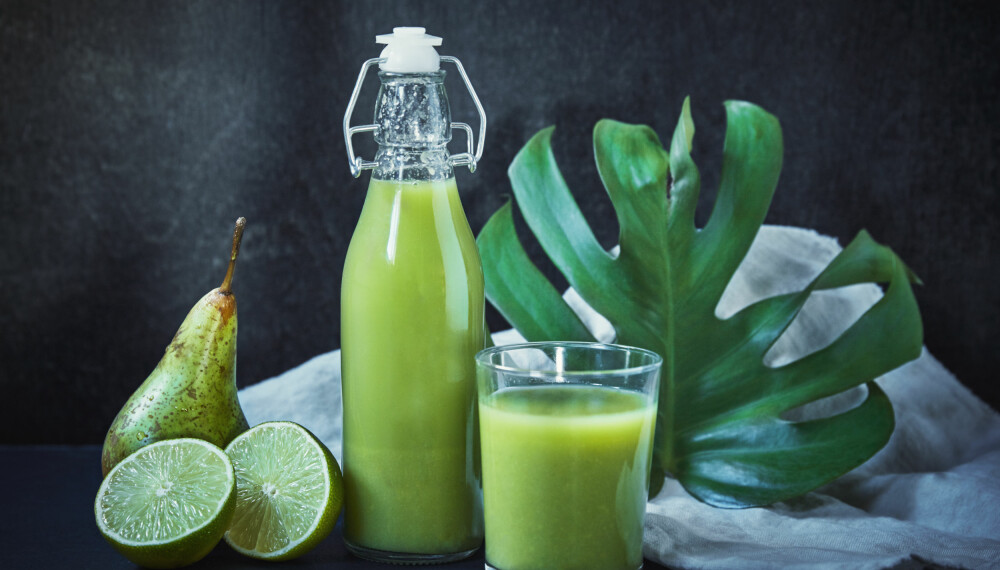 Grønn juice. Grønn juice.