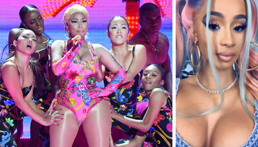 AVLYSTE: Nicki Minaj skulle etter planen holde konsert i Bordeaux, men avlyste i siste liten. Da begynte fansen å rope på rivale Cardi B (innfelt til høyre). AVLYSTE: Nicki Minaj skulle etter planen holde konsert i Bordeaux, men avlyste i siste liten. Da begynte fansen å rope på rivale Cardi B (innfelt til høyre).